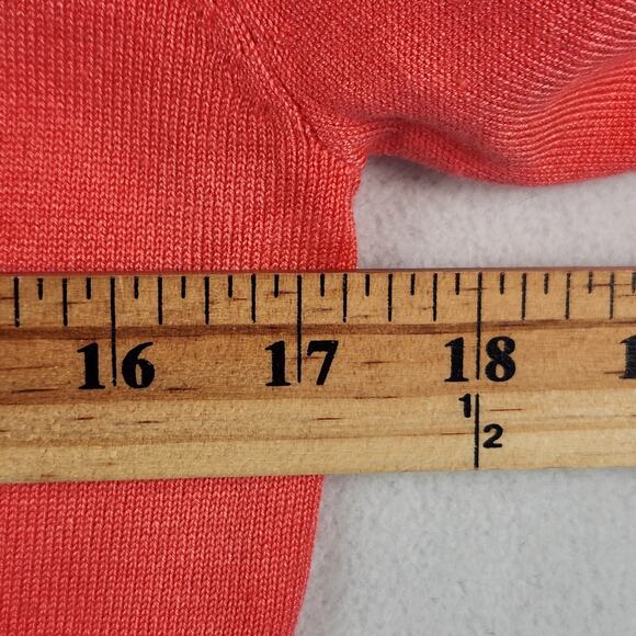 Urban Coco Knit Cropped Cardigan Lightweight Sweater Salmon Color Women’s SZ M - Picture 12 of 15